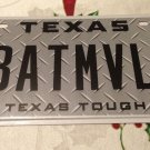 Texas Tough opt vanity BATMOVEL license plate batman batmobile car model Marvel