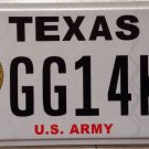 Texas US Army special license plate Veteran war Military Infantry USA