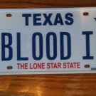 Texas vanity BLOOD I license plate bloody Horror Body Halloween Kill Slang hurt