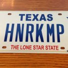 TX vanity HoNoR KaMP License plate Cadet Scout Naval Air Military Academy Code