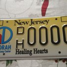 New Jersey Deborah Heart license plate Sample Debbie Debra sick doctor surgery
