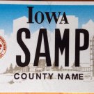 Iowa Pearl Harbor Survivor Motorcycle license plate PHS Harley hog Biker