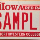 Iowa Northwestern College Red Raiders license plate Sample University