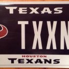 Texas NFL Houston Texans vanity TEXXNZ License plate Football Team