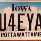 Iowa vanity EUPHORIA license plate Happy Joy Excite Victory Love Orgasm Meditate