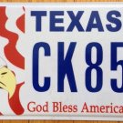 Texas God Bless America license plate Eagle Catholic Religion Terrorism Christ