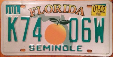 Florida Seminole Indian license plate Native American Tribe Nation Tribal county