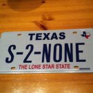 Texas vanity Second 2 NONE license plate Best Champion Perfect Super Ace Bad 1st