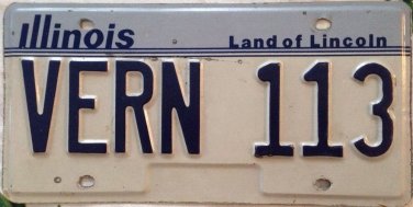 IL vanity Vernon VERN license plate  Vernal Lavern Vernard Verne Verney Vernen
