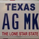 Texas vanity AAG MarKeT license plate Marketing AaG Company Consulting Research