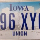 Iowa Union county license plate #296 XYG American civil War confederate USA
