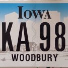 Latest Style IA Woodbury county license plate #AKA 981 Natural Graphic USA