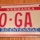 Nebraska Native American Indian Centennial license plate Tribe Tribal Nation GA