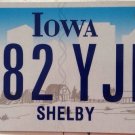 New Style Iowa Shelby County blue Letter License Plate Shelbey Shelbie Shelbi