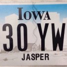 Rare New Iowa JASPER county License Plate Jaspar Gasper Gaspar Graphic USA IA