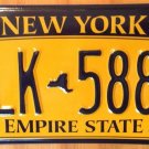NY Gold Empire State G Series license plate # GLK 5885 Graphic USA NY