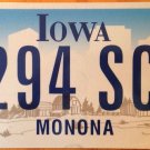 IA SPECIAL Truck Police license plate Monona county EMS Firefighter EMT