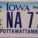 Iowa Bird Triple Digit 7 License Plate #NA 777 Repeating Number Perfection God