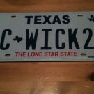 TX vanity C WICK 2 license plate  name Candle Light Church Chris Carol Charles