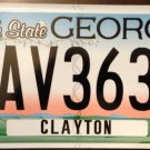 Georgia Peach State Clayton county license plate Garden Fruit Farmer CAV 3638