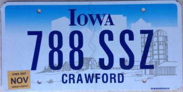 SSZ Chevrolet Camaro vanity license plate Sports Muscle Car Stradale Alfa Romeo