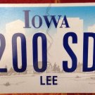 Iowa Business Trade Lee license Plate 200 SDP General American Revolutionary War