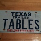 Texas vanity TABLES license plate  Furniture Table Law IT Game Computer Database