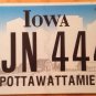 Iowa 444 AJN license plate Triple Digit Four 4 repeating Number USA digits angel