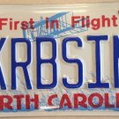 North Carolina vanity BANKER BAKER BE SINC License Plate
