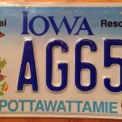 Iowa Natural Resources #AG 650 Andrew Ali Adam license plate Nature USA graphics