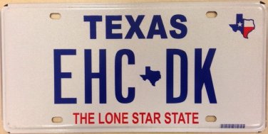 Texas vanity EHC DK license plate Danemark Eis Hockey Club Environment Health