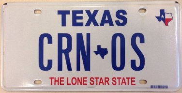 Texas vanity CHRONOS license plate Father Time Mythology God Zodiac Wheel Timing