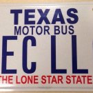 Texas Motor Bus vanity EEC LLC license plate Environmental European Water Waste