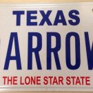 Texas vanity DARROW license plate TX Comics School Actor Movie CrossGen Henry