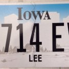Latest style Iowa TRUCK license Plate  #9714 EV General Robert Lee county