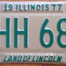 Vintage Land Lincoln Triple letter F license plate HHH 682 repeating USA Chicago
