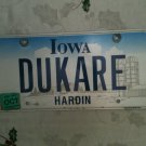 IA vanity I DO CARE license plate IA Tag Volunteer Charity Generosity selfish