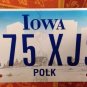 Iowa Polk county license plate 175 XJS James USA President American War graphics