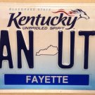 Kentucky vanity MANCHESTER UNITED license plate Soccer Football England Sports