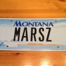 Montana vanity MARS license plate Planet Space Universe Astronaut NASA Star Tag