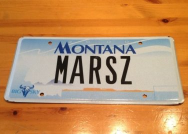 Montana vanity MARS license plate Planet Space Universe Astronaut NASA Star Tag