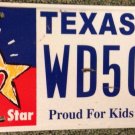 Texas Proud For Kids license plate Child Neglect Abuse Children CASA family