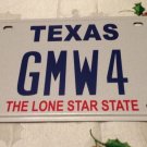 Texas vanity GM W4 license plate TX General Motors Car Auto Dealer GMC