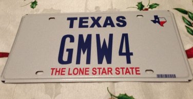 Texas vanity GM W4 license plate TX General Motors Car Auto Dealer GMC