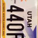 Utah Salt Lake City Winter Olympics license plate Olympic Games Pyeongchang 2002