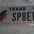 TEXAS vanity Lizard SPEED license plate Fast Car Sports Ferrari Mustang Porsche
