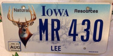 IA natural resources deer license plate hunting Lodge Sportsman Buck Bow Hunt