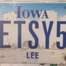 Iowa vanity BETSY 53 license plate Elizabeth Betsey Ross Betsie Betts Bett Betti