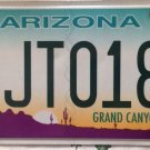 Arizona license plate #AJT 0187 Grand Canyon State Park Graphic Cactus USA Sun