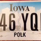 New Iowa Polk County License Plate James 11th American President USA Des Moines